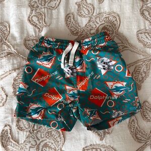 Size 4T toddler chubbies Miami Dolphins 90s Print